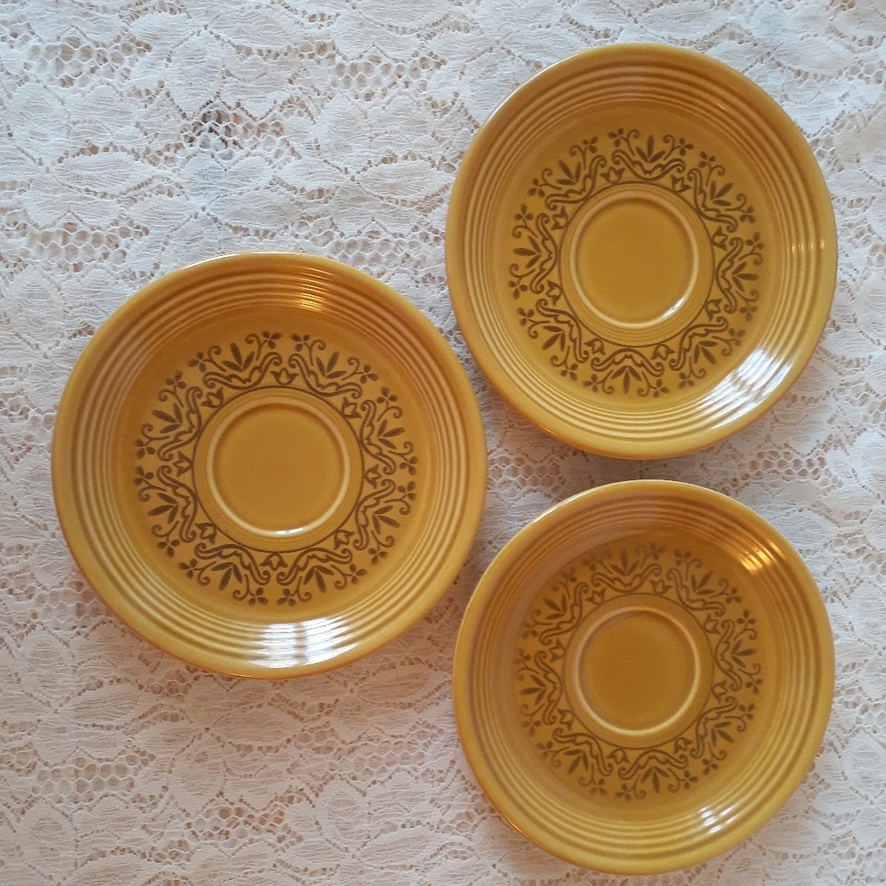 3 Coventry Casualstone Saucers to go w Fiesta Cups